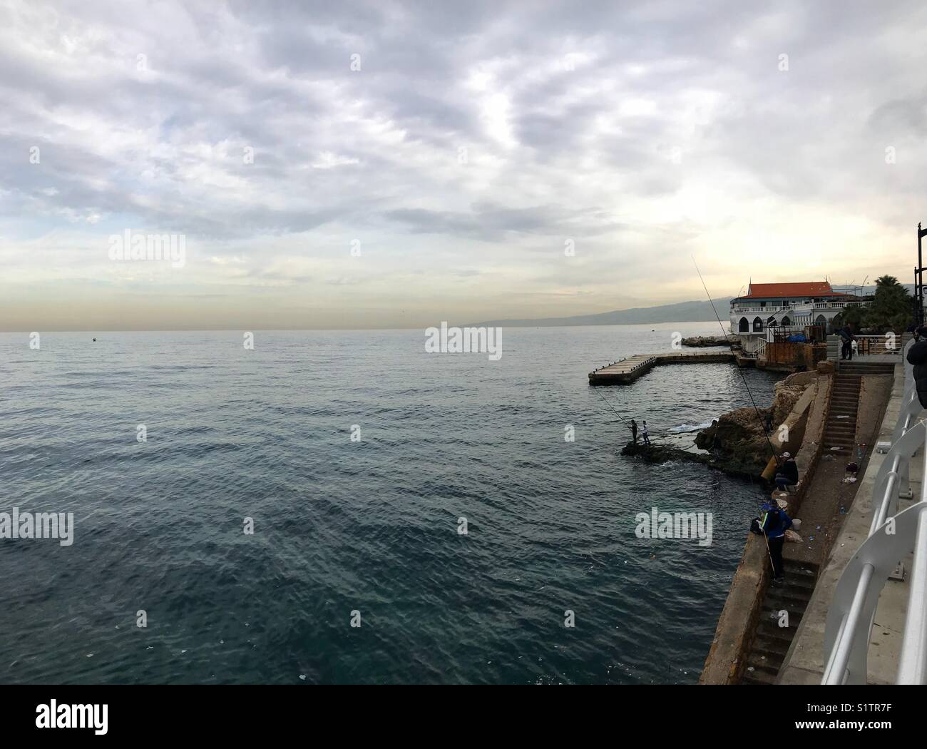 Beirut Water front view - Ain Mrayseh - Smartphone Captured Stock Image