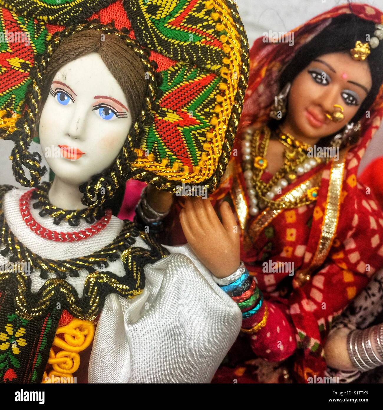 Colorful international dolls - Smartphone Captured Stock Image