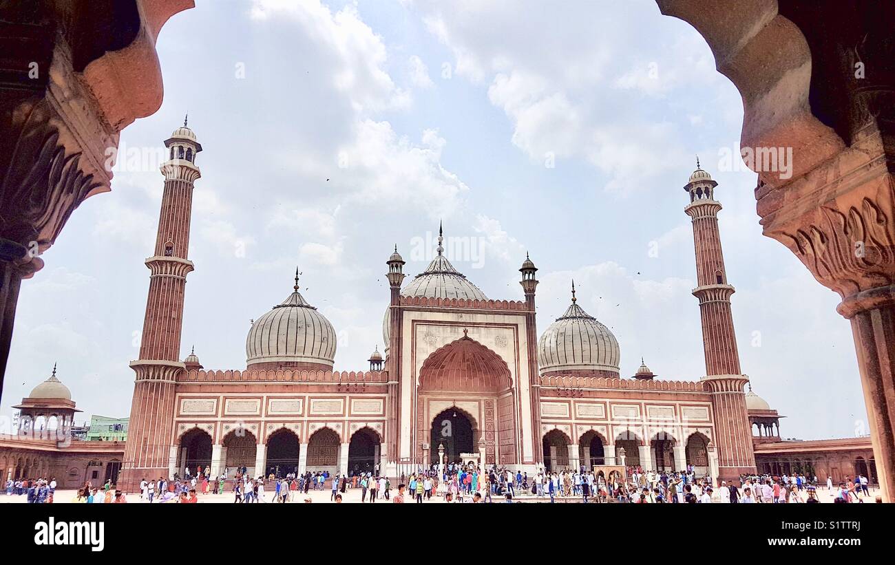 Different view of Shahi Jama Masjid Delhi,India Stock Photo Alamy