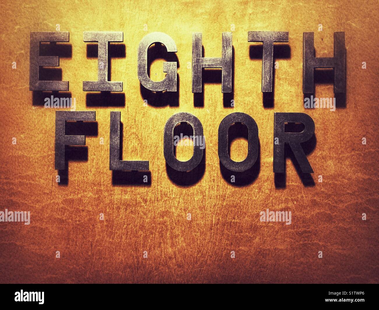 Eighth Floor letters Stock Photo Alamy