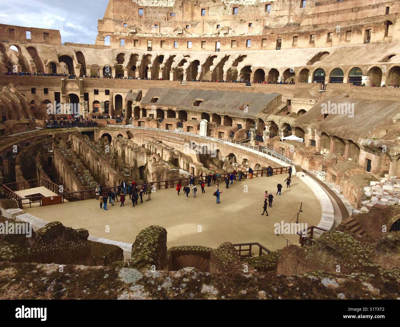 Ancient Roman Coliseum in Rome, Italy - Smartphone Captured Stock Image