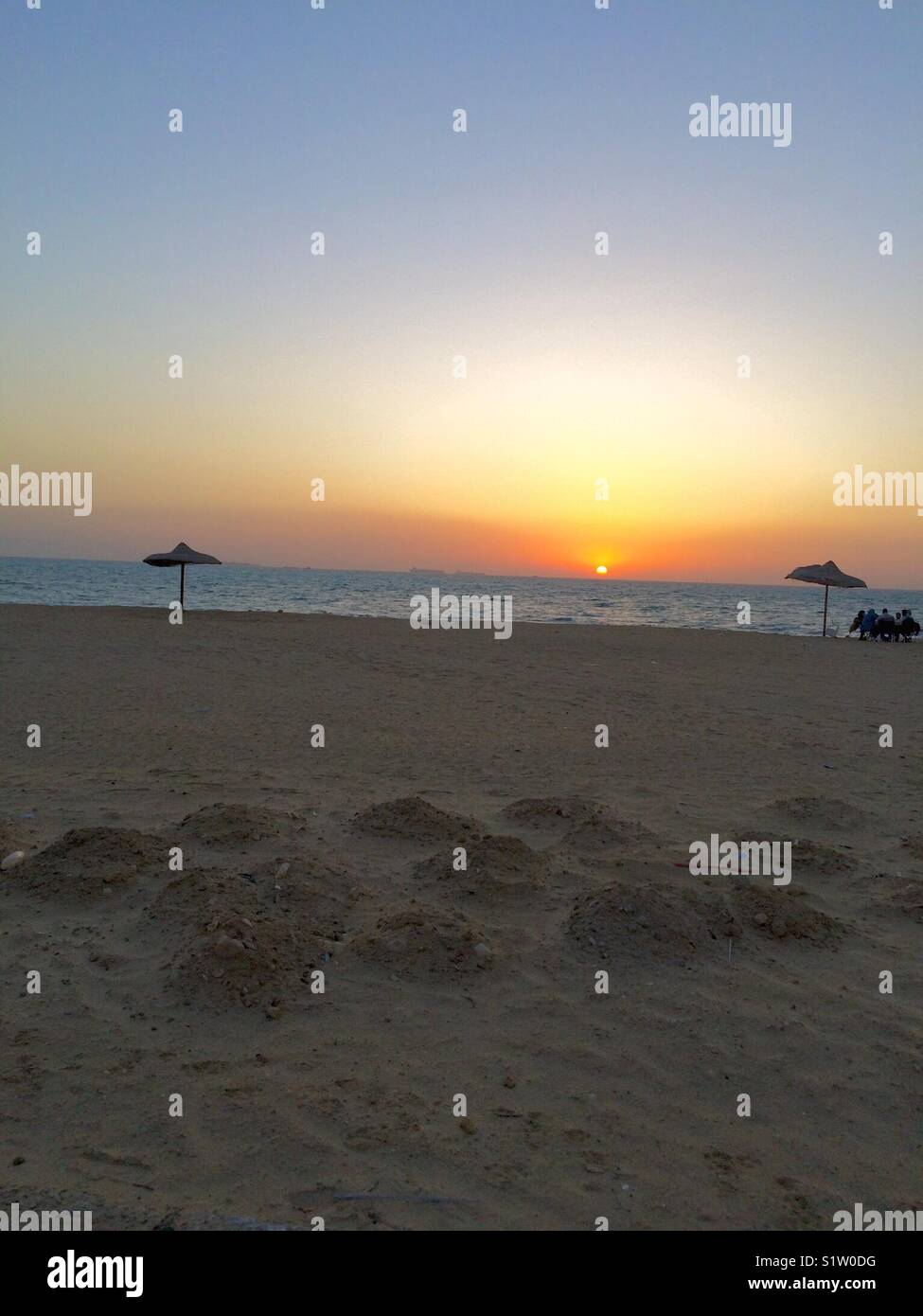 Sunset on Beach - Smartphone Captured Stock Image