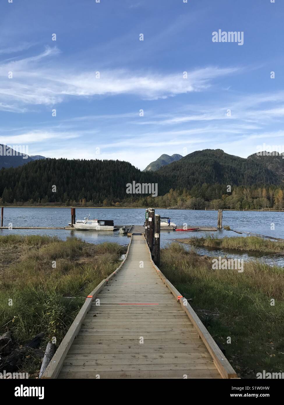 A dock in Richmond British Columbia Stock Photo