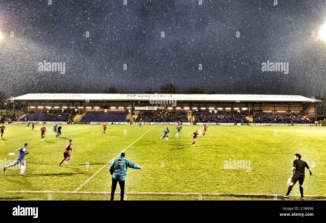 Stockport county football match Stock Photo