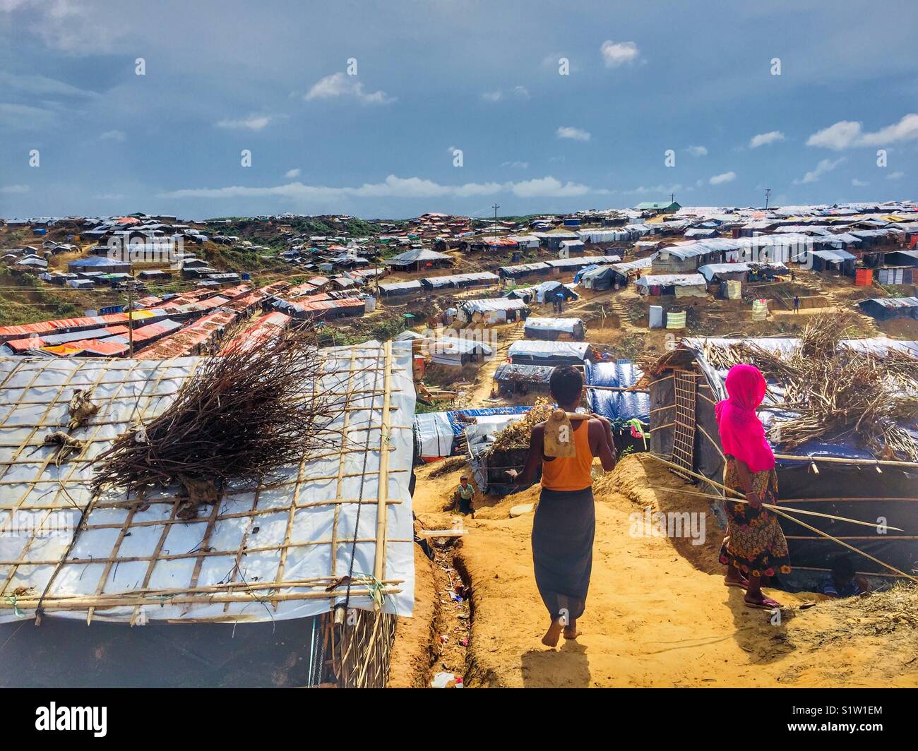 Rohingya refugee camp in Cox’s Bazaar, Bangladesh Stock Photo