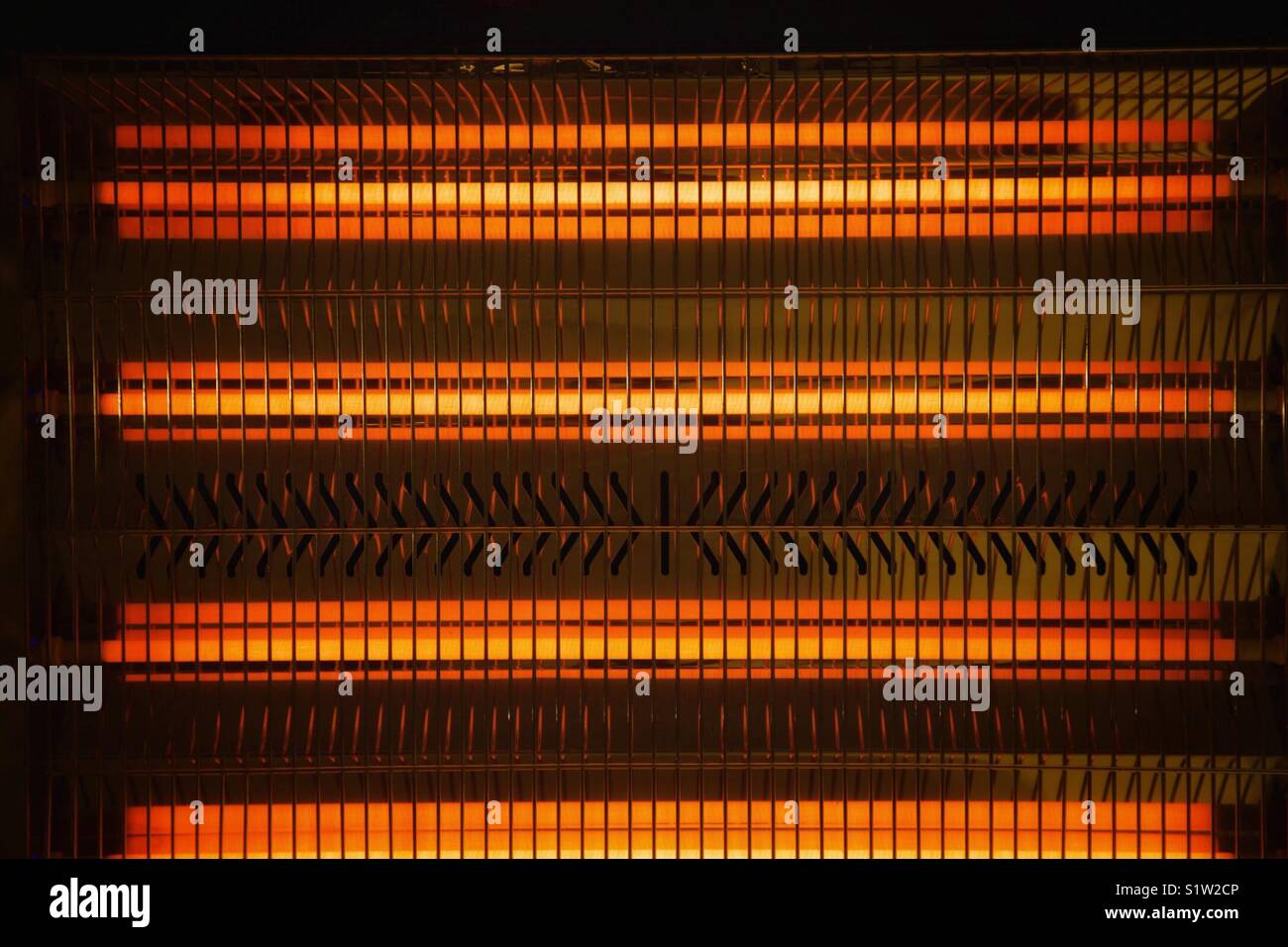 Electric Heater. Infrared lights in closeup Stock Photo Alamy
