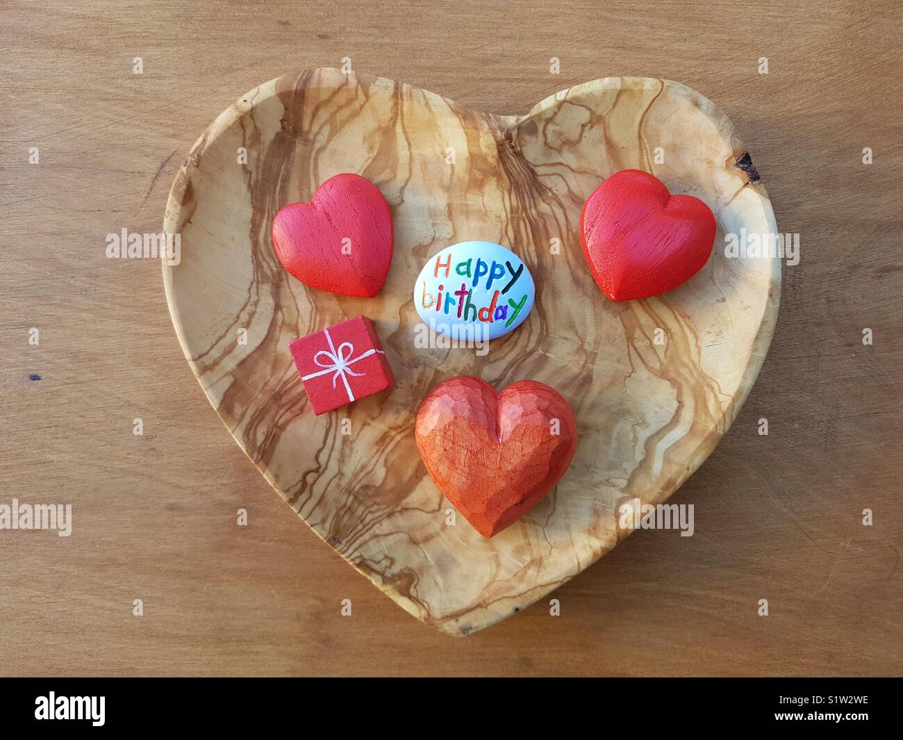 Happy Birthday to you with all my heart - Smartphone Captured Stock Image