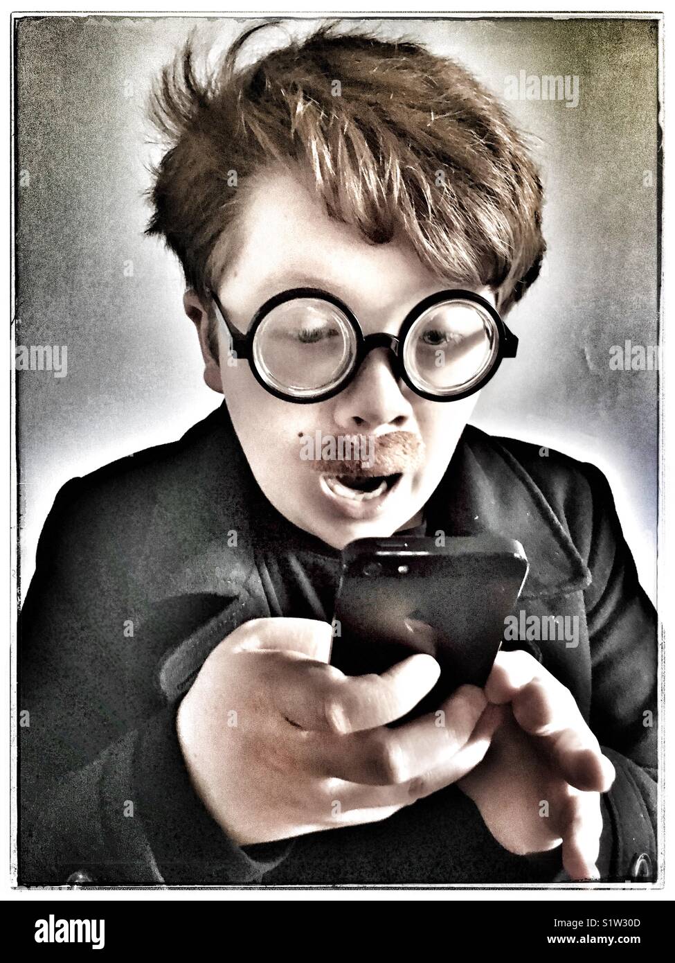Child actor - Smartphone Captured Stock Image