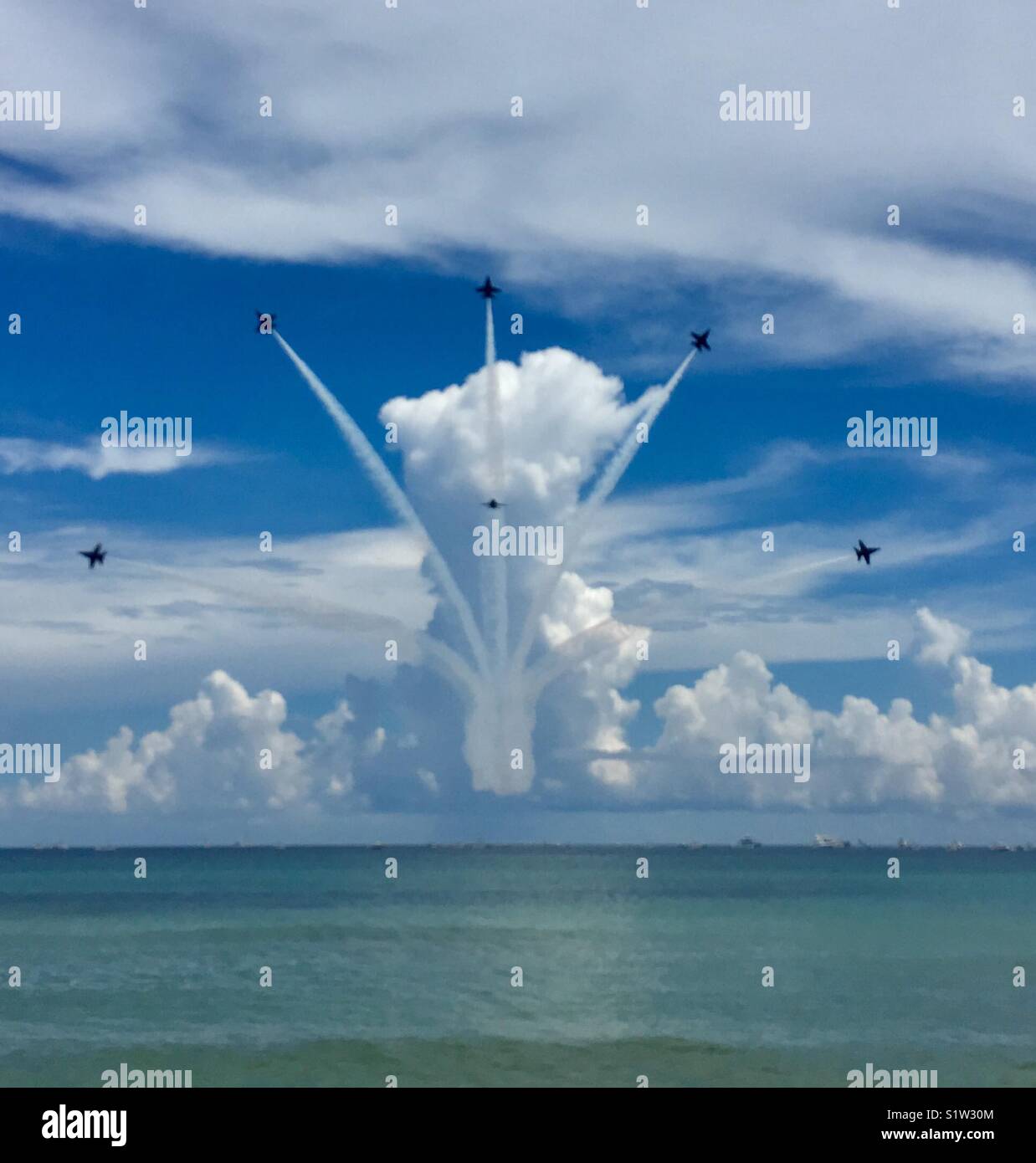 Blue Angels show at Pensacola Beach Stock Photo Alamy