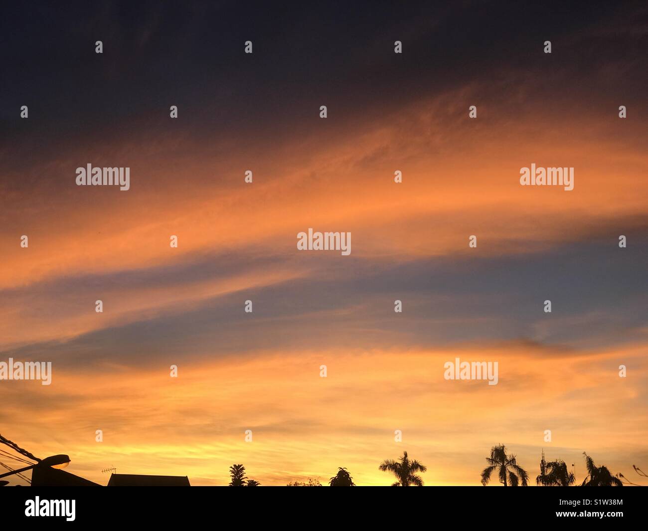 Sunset in jakarta Stock Photo Alamy