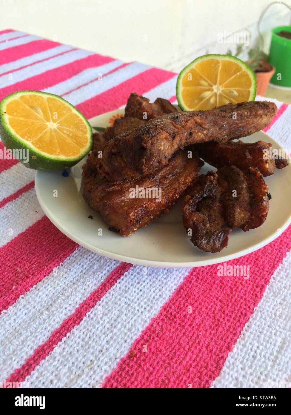 Chicharrones (deep fried pig skins Stock Photo Alamy