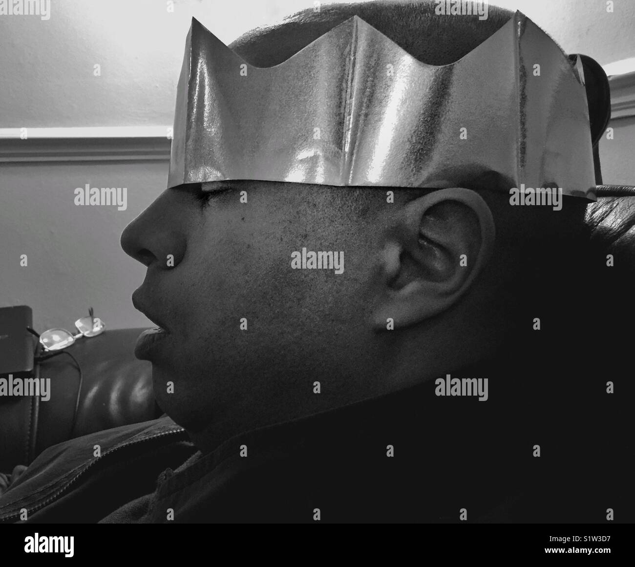 Sleeping after Christmas dinner. - Smartphone Captured Stock Image