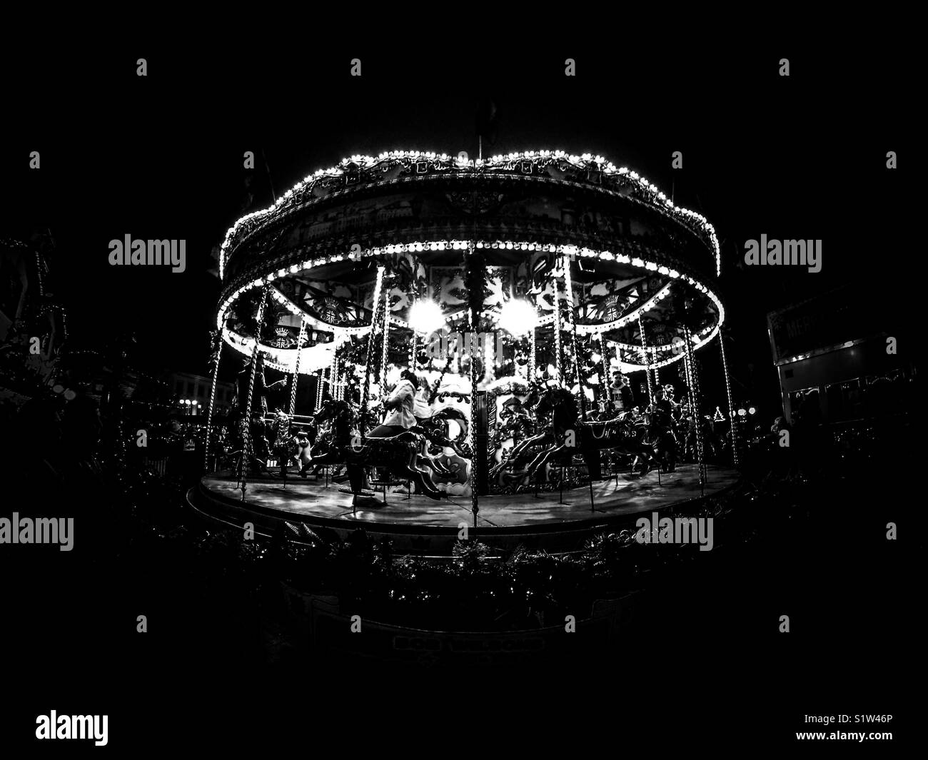 Fair ride Black and White Stock Photos & Images - Alamy