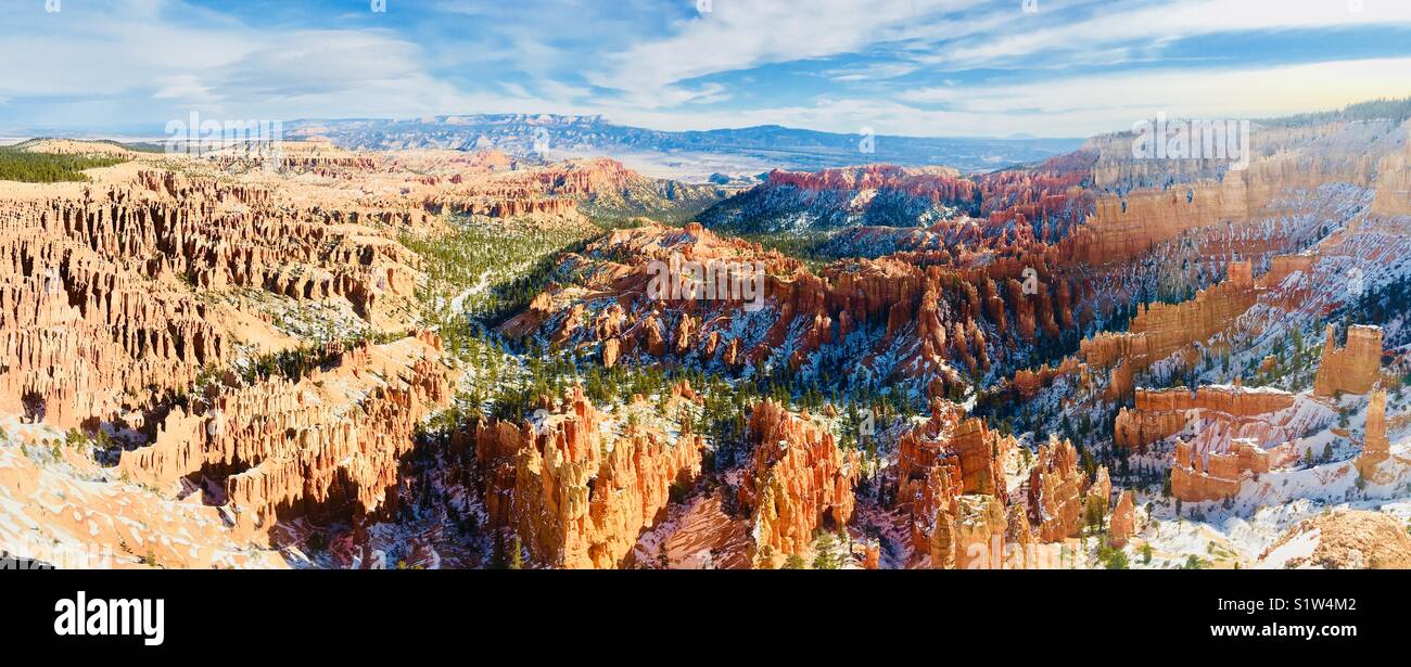 Early morning wintry view in Bryce Canyon, Utah. - Smartphone Captured Stock Image
