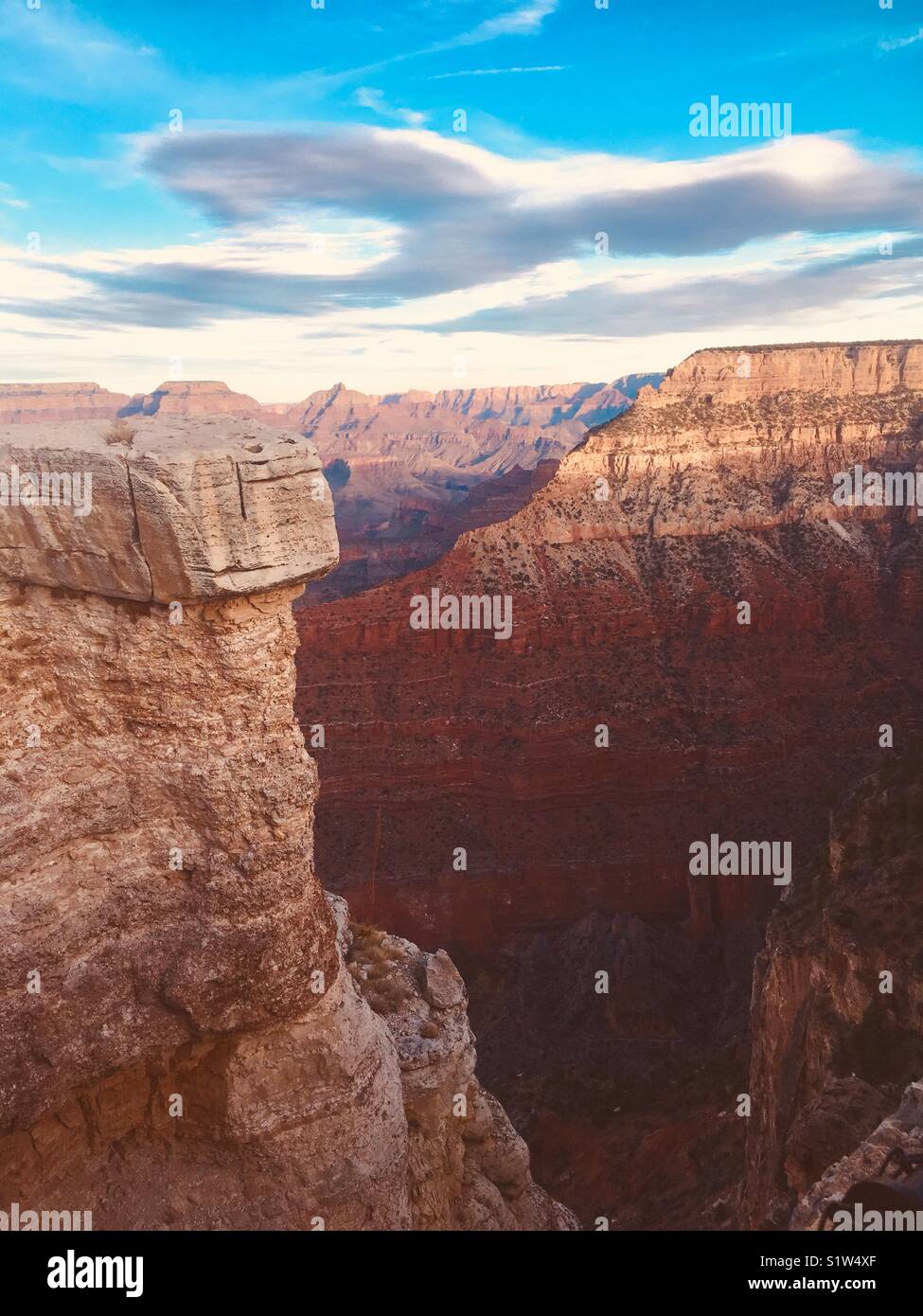 The Grand Canyon as seen from Mather point. - Smartphone Captured Stock Image