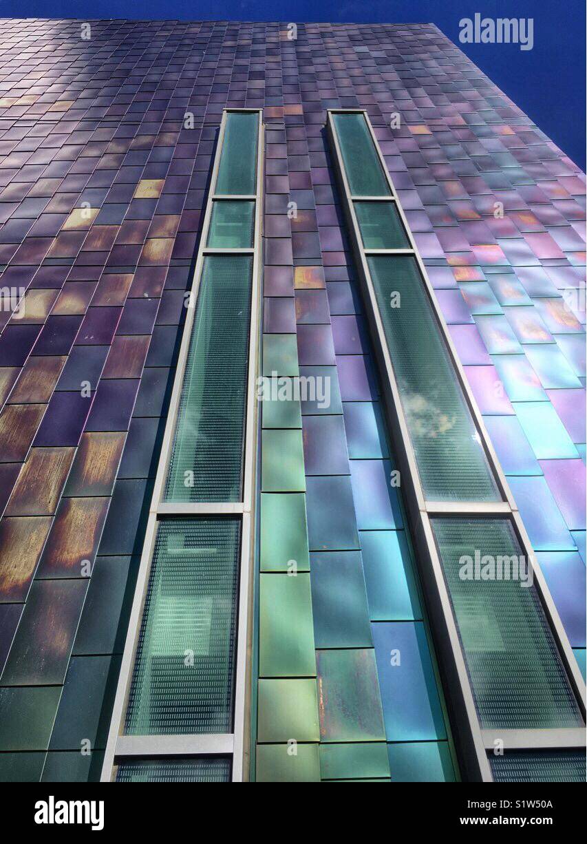 Iridescent building, Moores Cancer Center, University of California San Diego, La Jolla, California - Smartphone Captured Stock Image