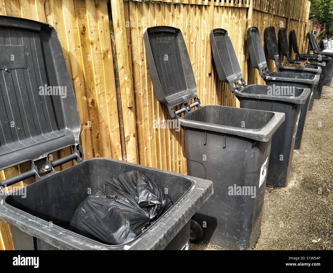Black wheelie bins hires stock photography and images Alamy