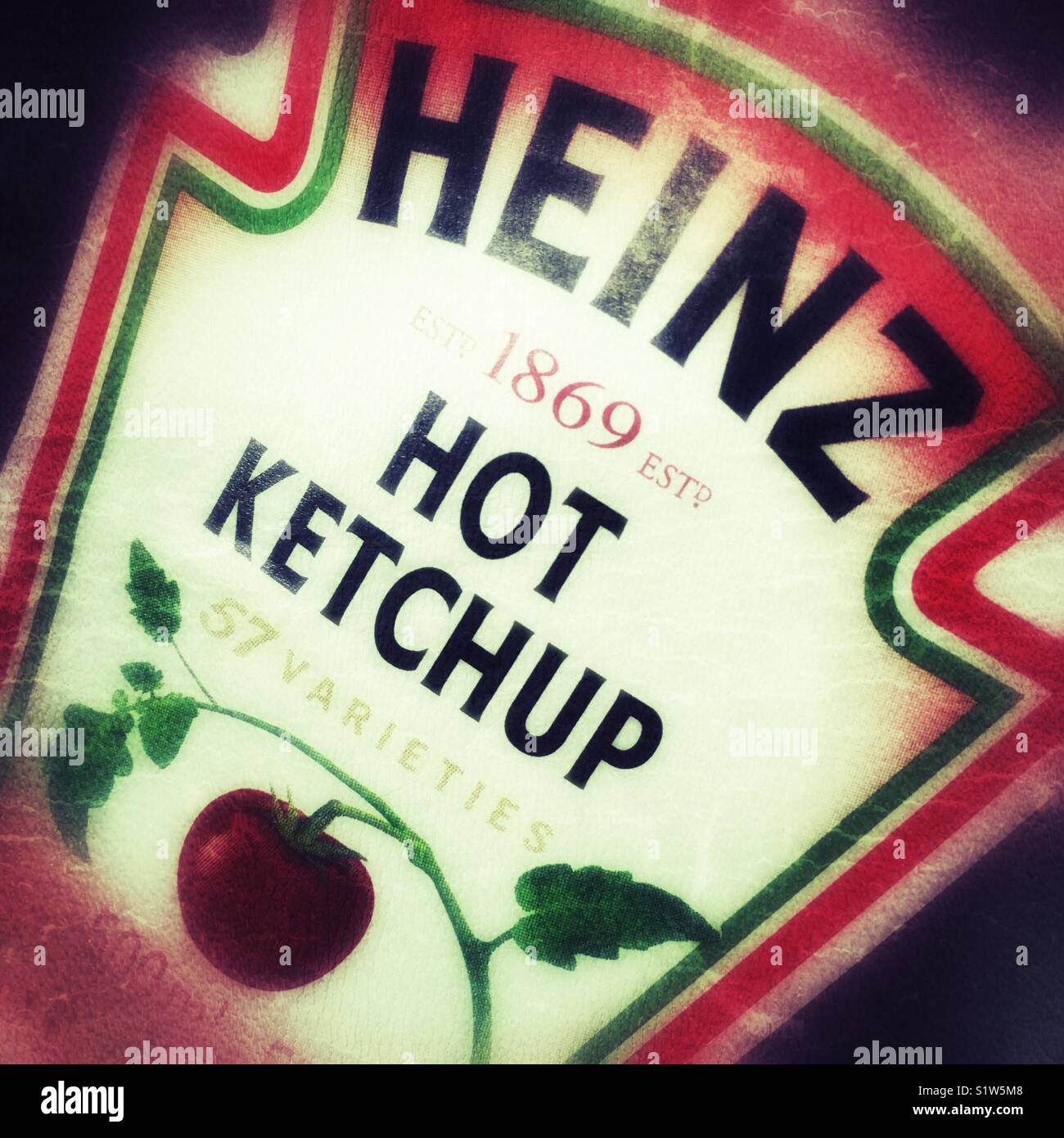 Heinz Hot Ketchup Stock Photo