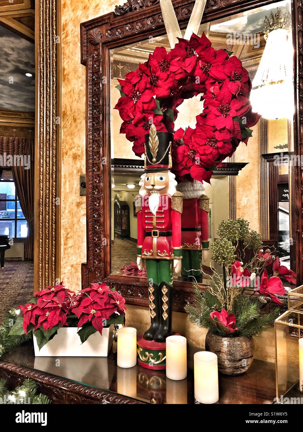 Festive decorations at the Crowne Plaza hotel in Niagara Falls, Ontario. - Smartphone Captured Stock Image