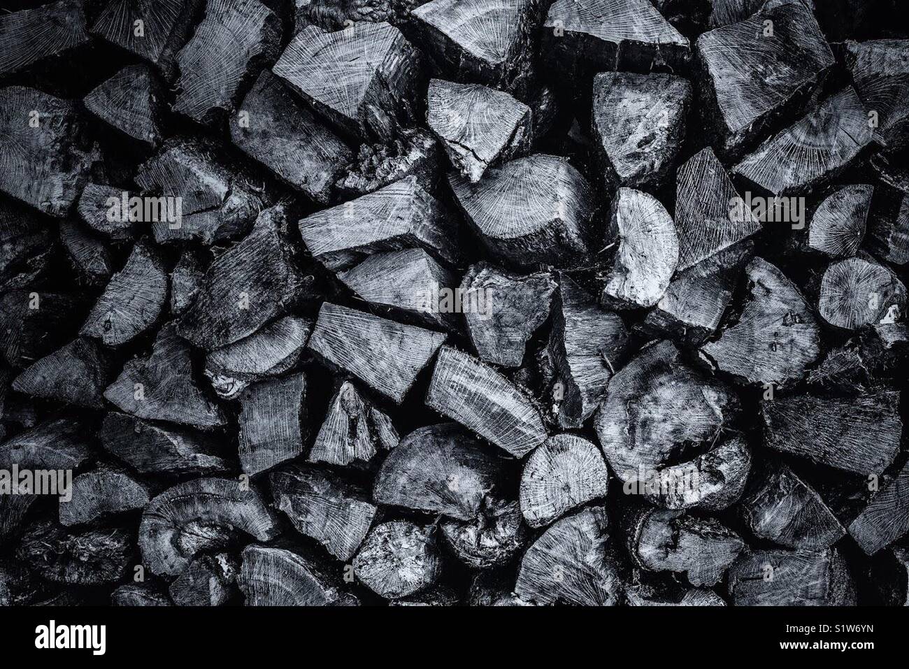Wood logs fire burn - Smartphone Captured Stock Image