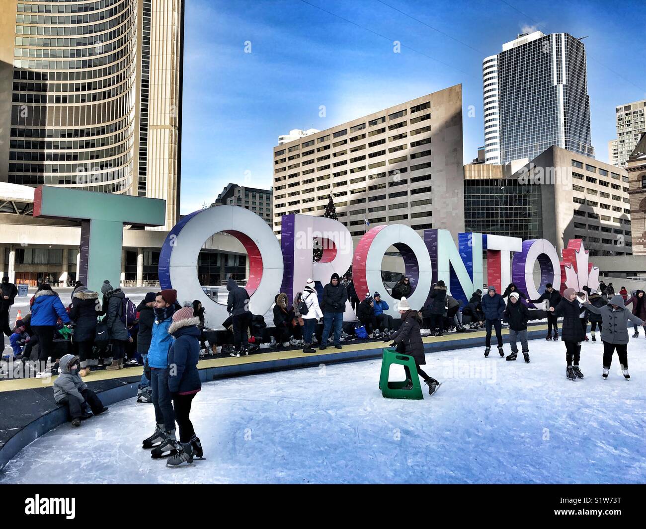A lovely day for a winter skate. - Smartphone Captured Stock Image
