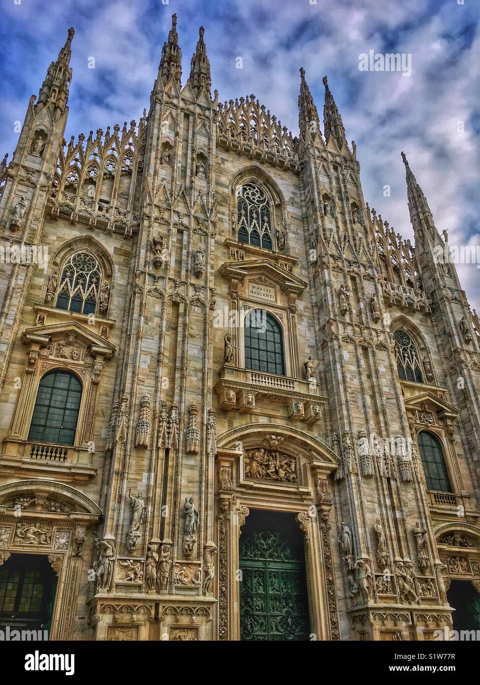 Duomo cathedral facade - Smartphone Captured Stock Image