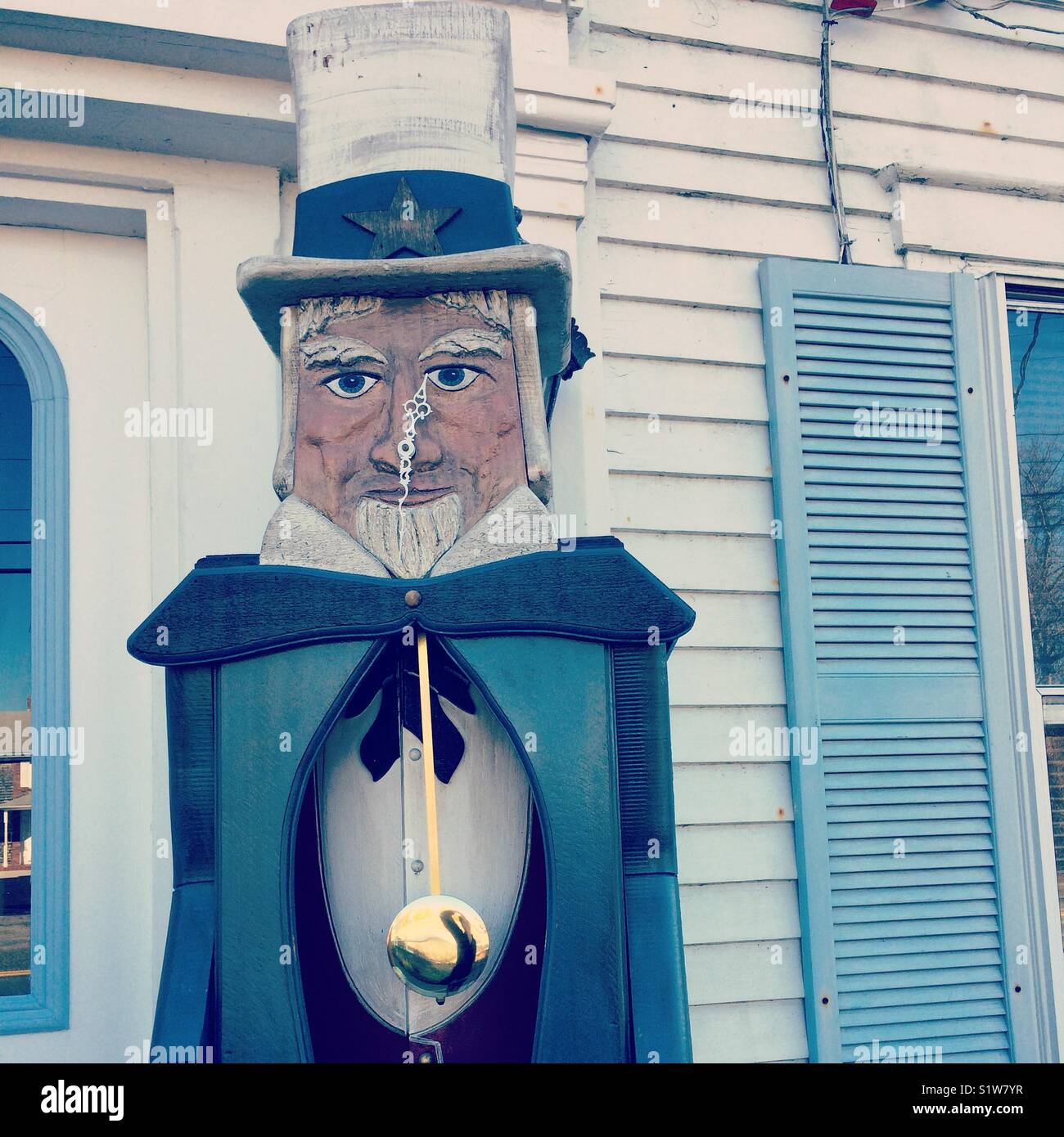 Grandfather clock in front of Smith’s Time Shop, West Dennis, Cape Cod
