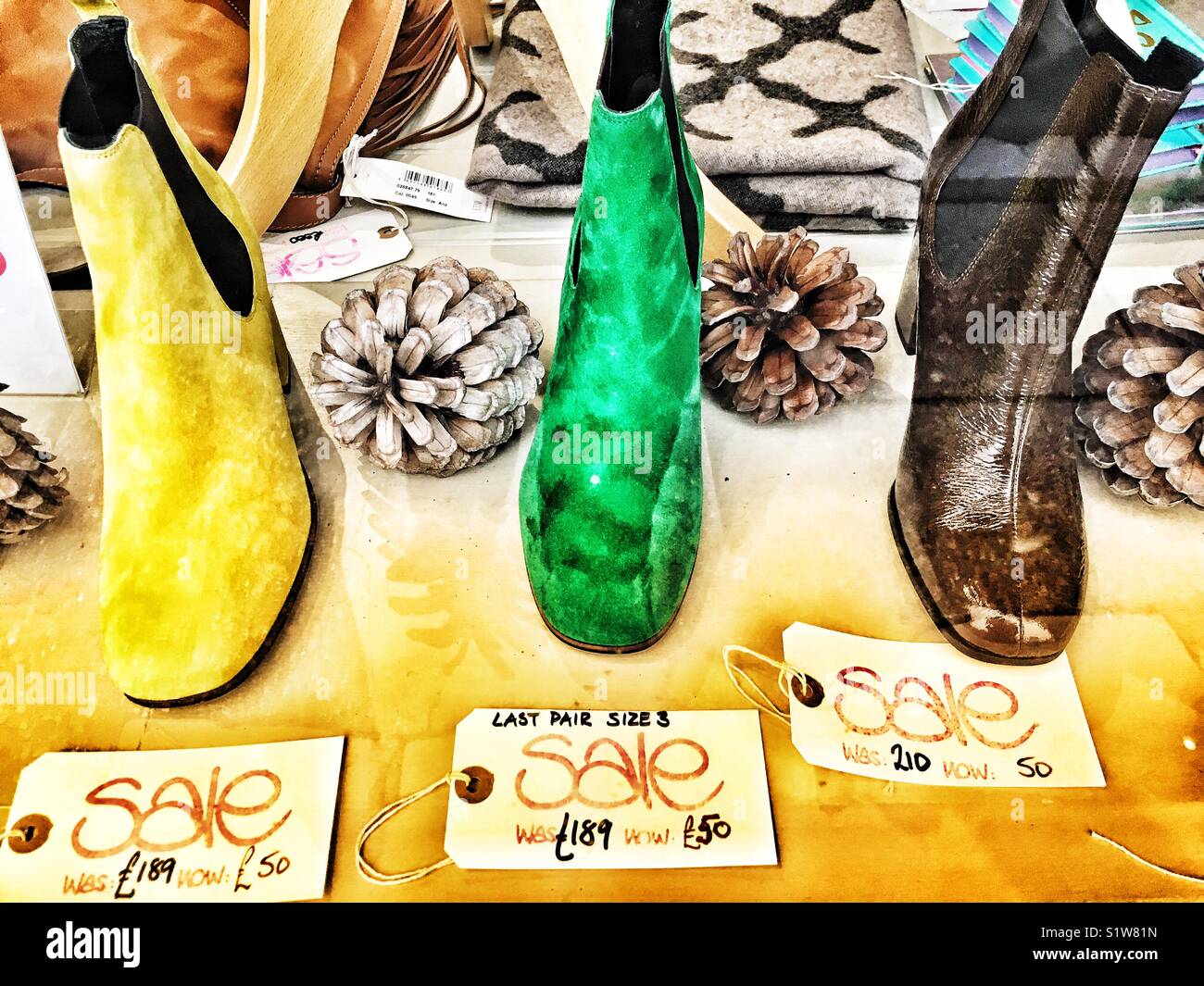 Knocked down prices in the sales - Smartphone Captured Stock Image