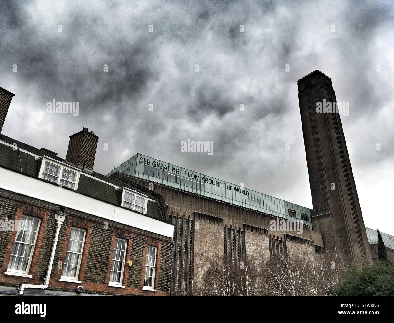 Tate Modern gallery in London, England - Smartphone Captured Stock Image