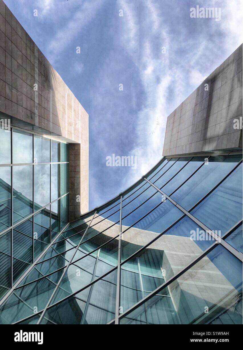 Office building reflections, San Diego, California - Smartphone Captured Stock Image