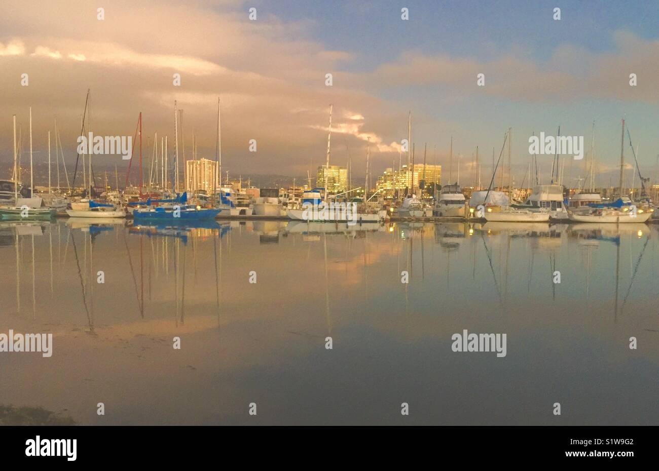 Emeryville Marina, Emeryville, CA, USA. - Smartphone Captured Stock Image