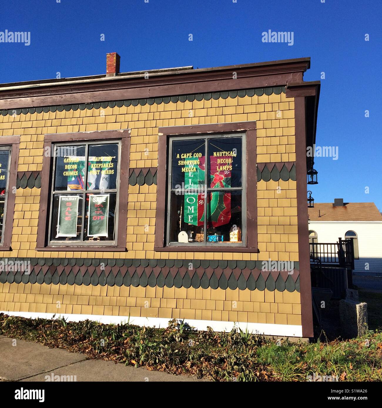 Shop windows, Cape Cod, Massachusetts Stock Photo Alamy
