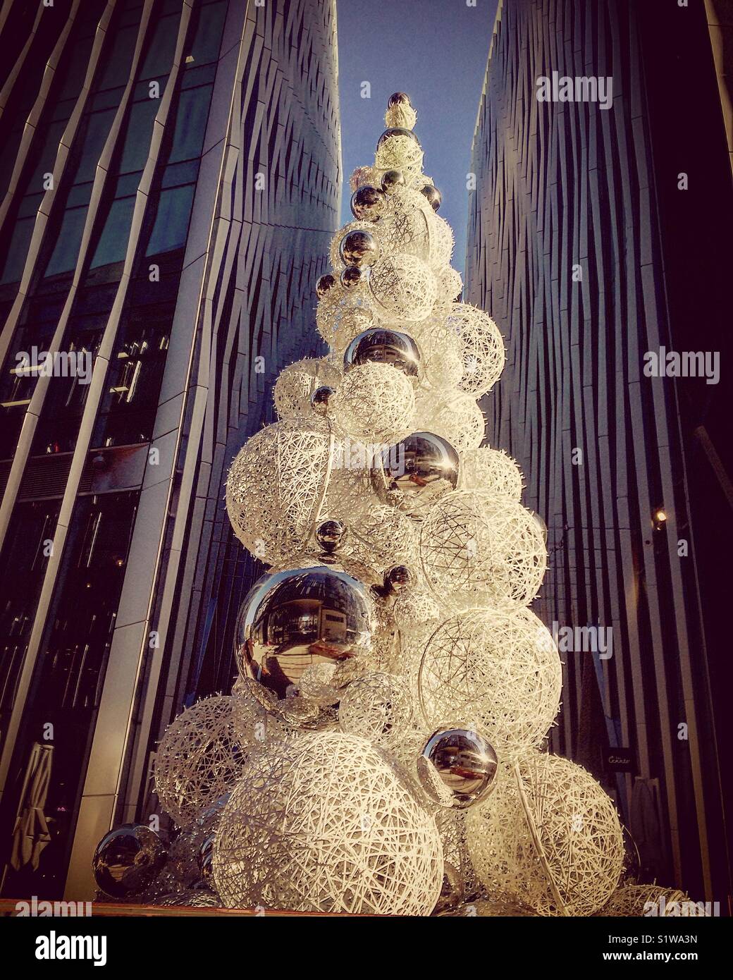 Christmas tree, Victoria, London Stock Photo Alamy