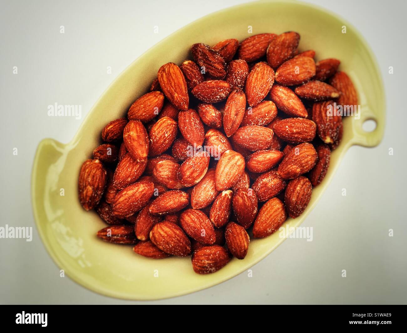 Roasted salted almonds - Smartphone Captured Stock Image