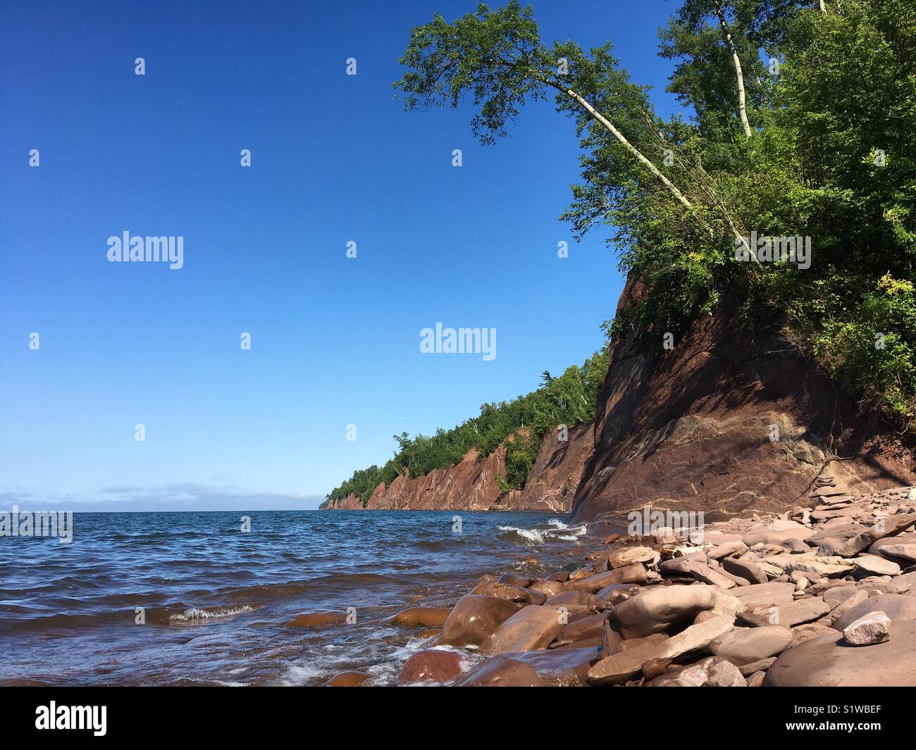 Shoreline of Lake Superior - Smartphone Captured Stock Image