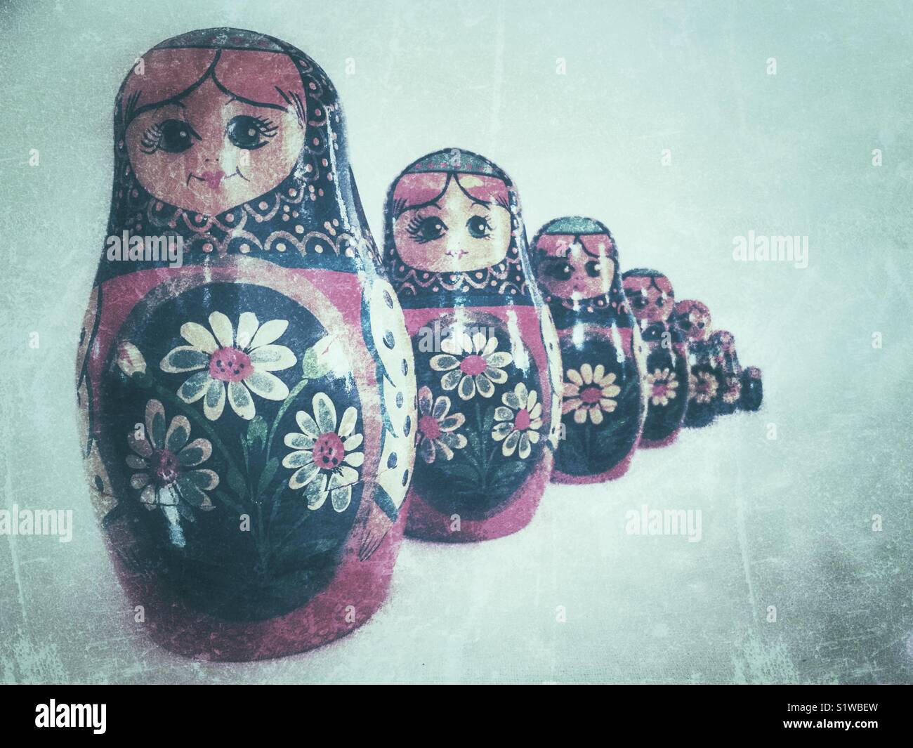 Russian baboushka dolls Stock Photo
