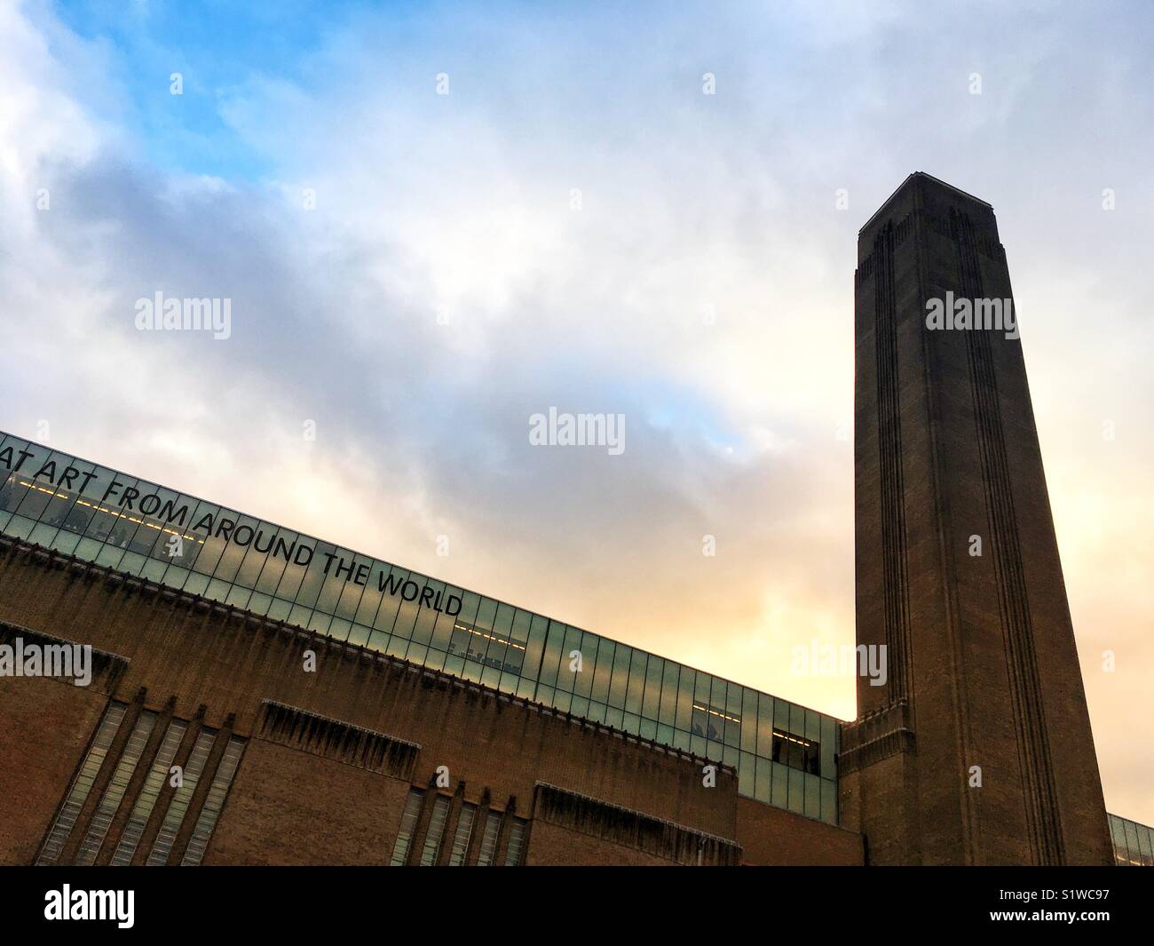 Tate Modern at Bankside in London, England - Smartphone Captured Stock Image