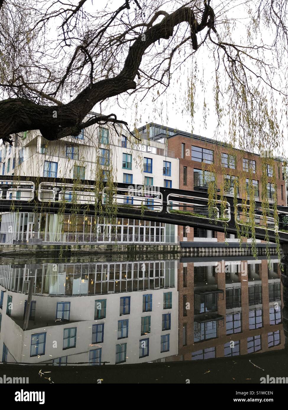 View from Camden lock in London - Smartphone Captured Stock Image
