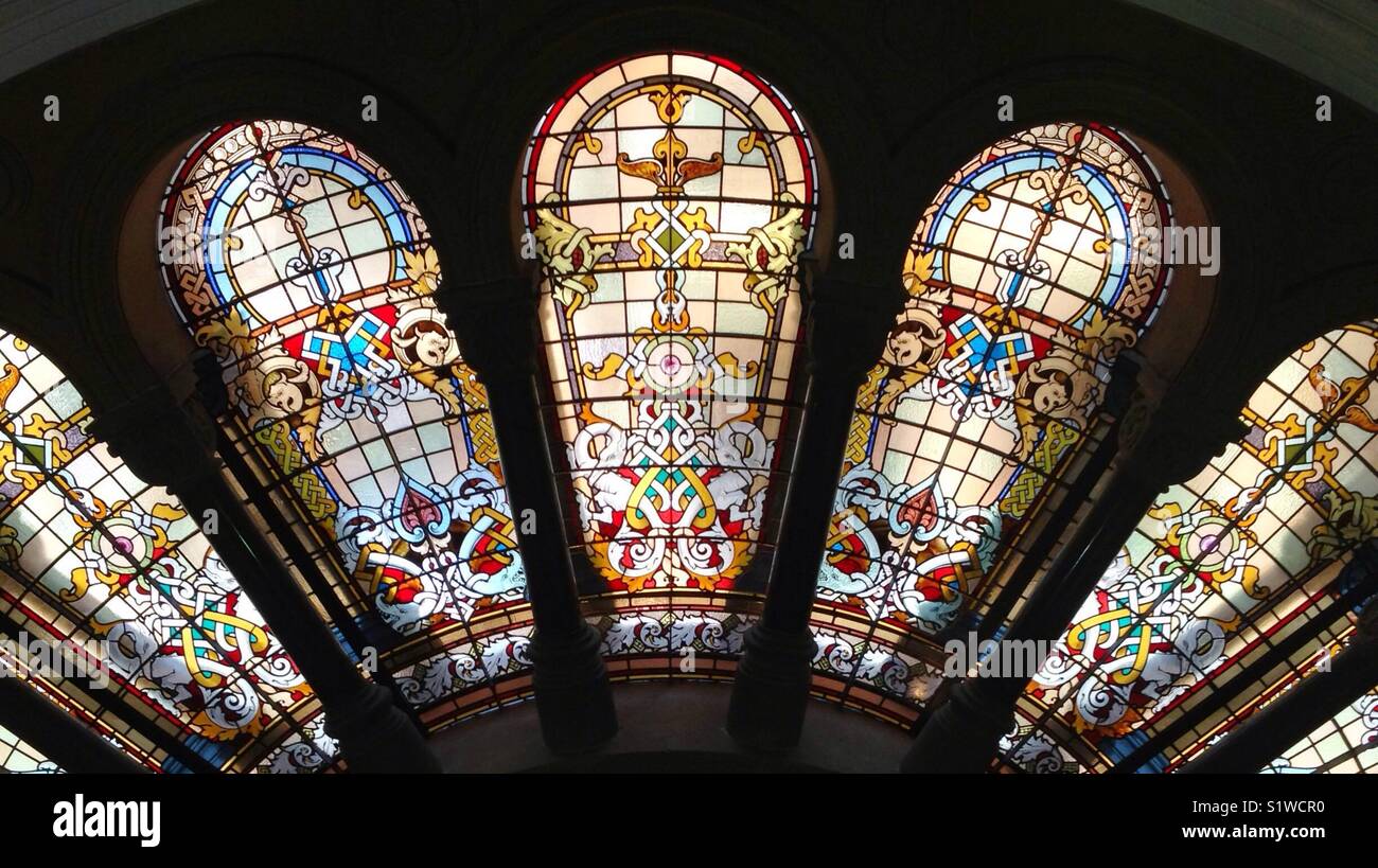 Stained glass in a mall in Sydney, Australia Stock Photo Alamy