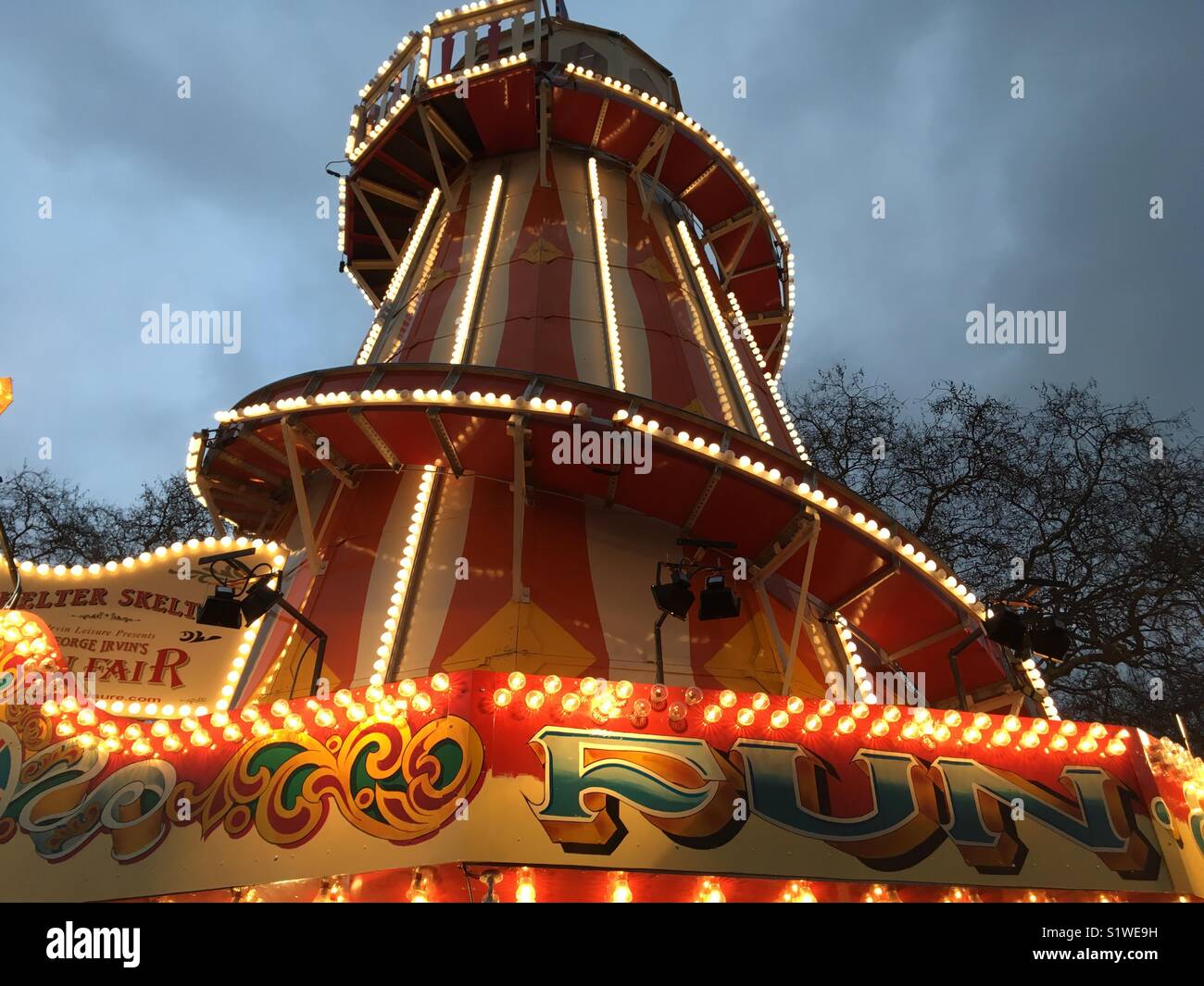 Helter Skelter, Winter Wonderland, Hyde Park, London. - Smartphone Captured Stock Image