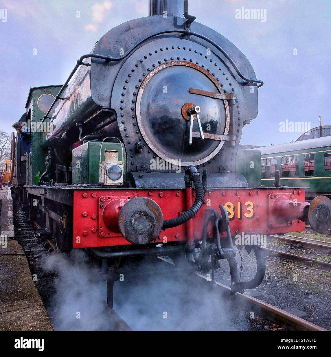 Steam loco at Tenterden, Kent - Smartphone Captured Stock Image