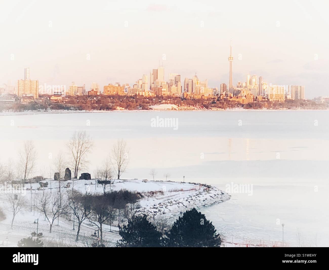 Winter in Toronto, Ontario. - Smartphone Captured Stock Image