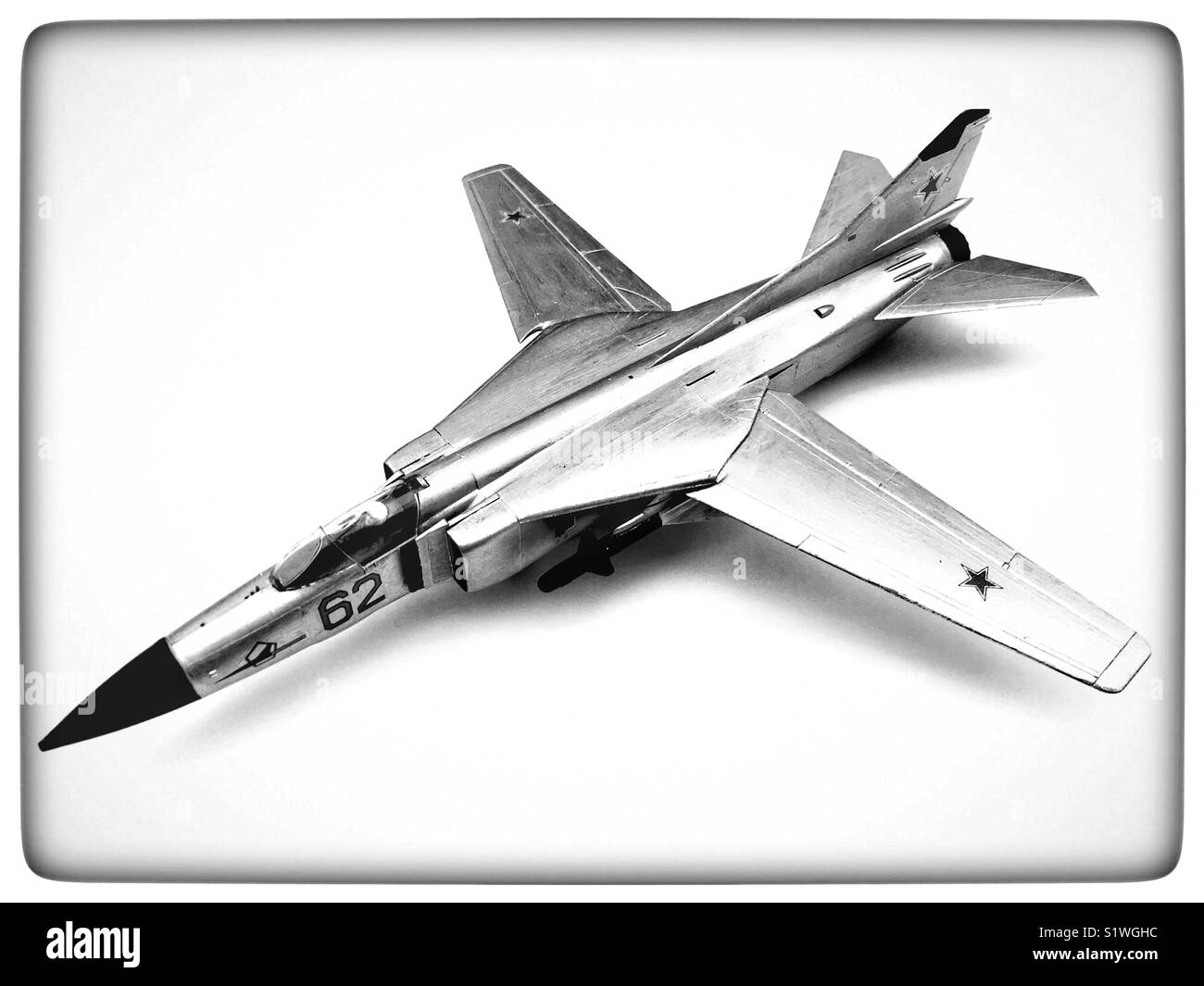 Soviet jet fighter model Stock Photo