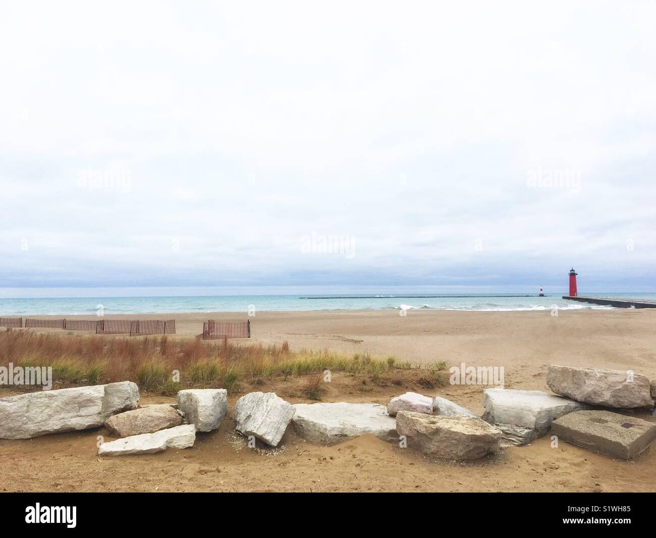 Kenosha Lighthouse, Kenosha, Wisconsin - Smartphone Captured Stock Image