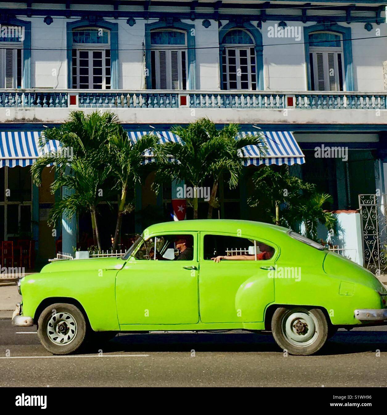 Cuban car, Havana, Cuba - Smartphone Captured Stock Image