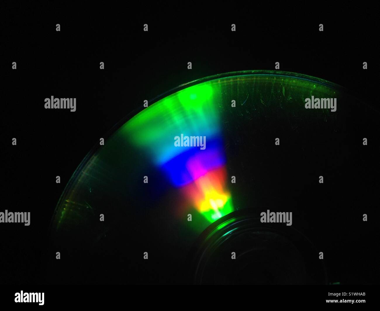 Abstract image of light reflecting on a compact disc - Smartphone Captured Stock Image
