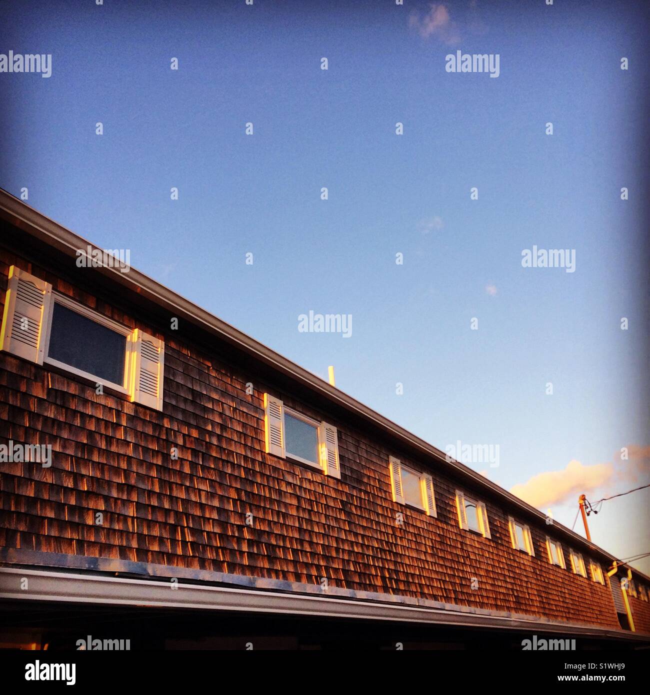 A motel near Chapin Beach, Dennis, Cape Cod, Massachusetts Stock Photo