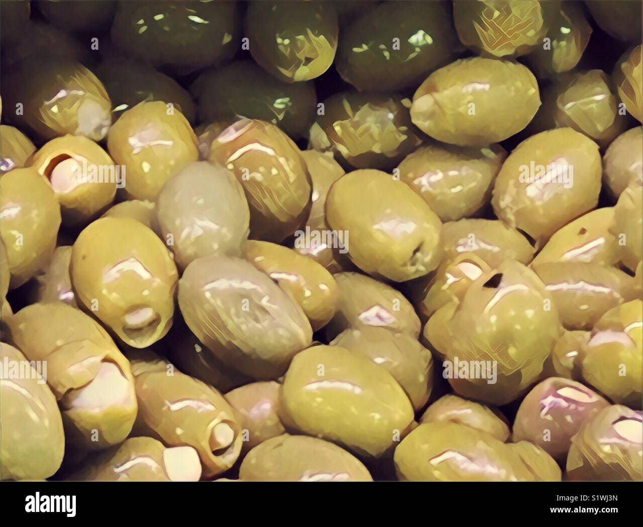 Green olives healthy Stock Photo Alamy