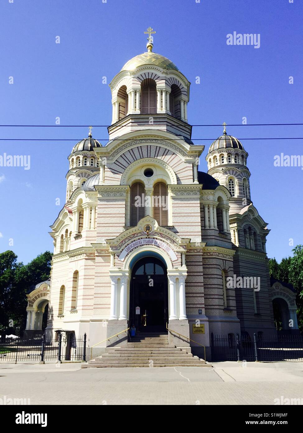 Secessionist chapel in Riga (capitol of Latvia). Whole Riga city is on UNESCO heritatge list. Stock Photo