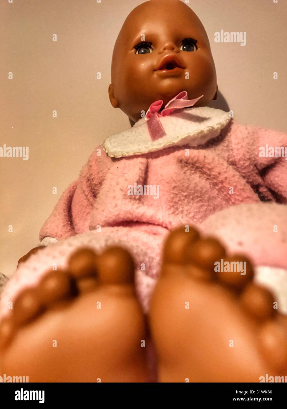 Plastic baby doll, child's toy - Smartphone Captured Stock Image